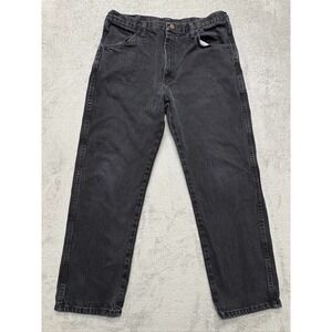 Rustler Jeans Mens Black Measured‎ 34x29 Denim Straight Cotton Casual